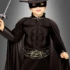 Kinder Deluxe Zorro Kostüm Mit Muskelshirt