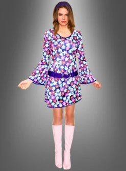 Gogo Disco Blumenkleid 60er Jahre