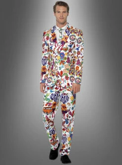 Bunter Anzug Hippie Style 3-teilig