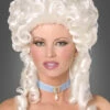 Barockperücke Damen Weiß