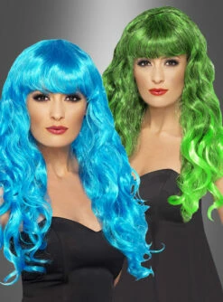 Lange Lockenperücke