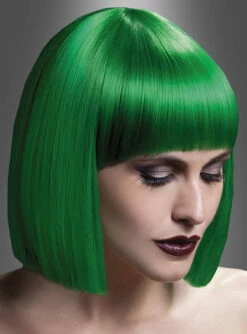Lola Perücke Deluxe Pagenschnitt Grün