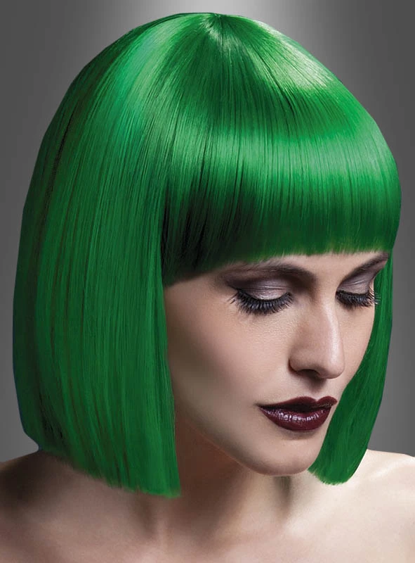Lola Perücke Deluxe Pagenschnitt Grün 1 Lola Perücke Deluxe Pagenschnitt Grün
