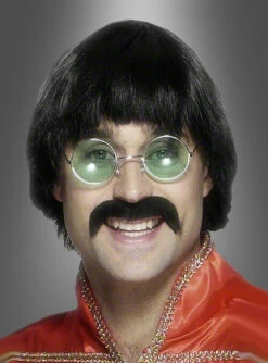 70er Beat Perücke Und Bart