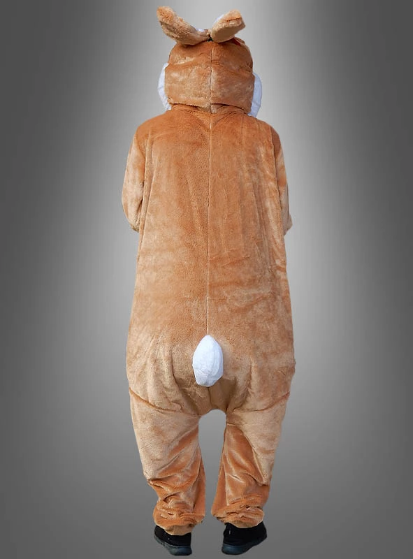 Plüschiges Hasenkostüm Braun Für Erwachsene 2 Plüschiges Hasenkostüm Braun Für Erwachsene – Bild 2