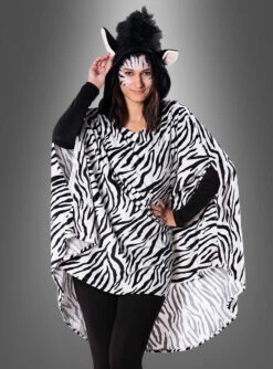 Plüsch Zebra Poncho XS-XXXL