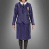 Wednesday Damen Schuluniform Schwarz Lila