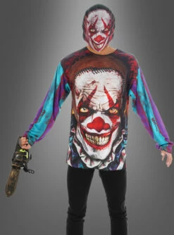 Böses Clown Shirt Halloween Mit Maske