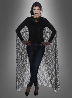 Deluxe ärmelloser Umhang Aus Spitze