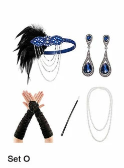 20er Jahre Zubehör Set 5-teilig Silber -KostümKult Verkäufe 172 979 x pic4