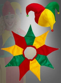 Narrenkappe Und Kragen Kostümset Unisex