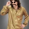 Glitzer Hemd Herren Gold