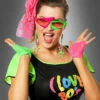 80er Jahre Accessoires Neon Set