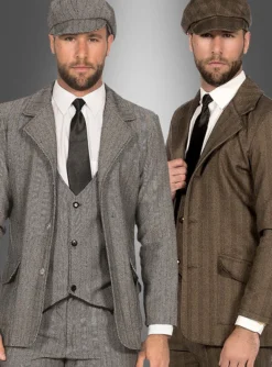 Herren Jackett 20er Jahre Braun Oder Grau