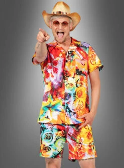 Buntes Hawaii Hemd Und Hose Multicolor