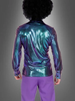 Schillerndes Premium 70er Jahre Disco Hemd -KostümKult Verkäufe 177 5491 pic3