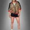80er Leoparden Jacke Mit Kurzen Pants