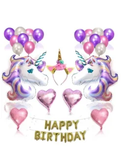 Einhorn Ballon Party Set Dekoration