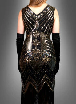Luxus 1920er Jahre Kleid Shirley -KostümKult Verkäufe 1920er jahre kleid mit fransen und pailletten 89cbdc8d1a 4