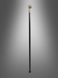 Totenkopf Gehstock Aus Metall Gold