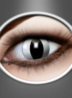 Monatslinsen Black Cat Katzenauge Weiß