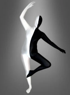 Ganzkörperanzug Schwarz-weiß