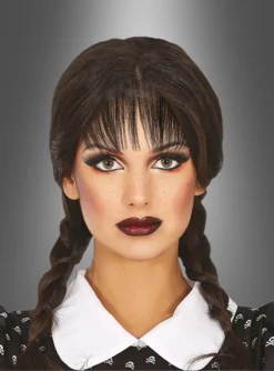 Schwarze Perücke Mit Zöpfen Für Erwachsene