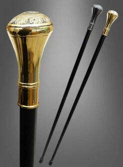 Eleganter Gehstock Mit Knauf Gold Oder Silber