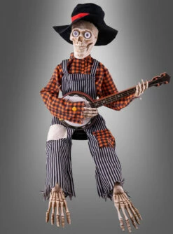 Banjo Spielendes Skelett Halloween Deko