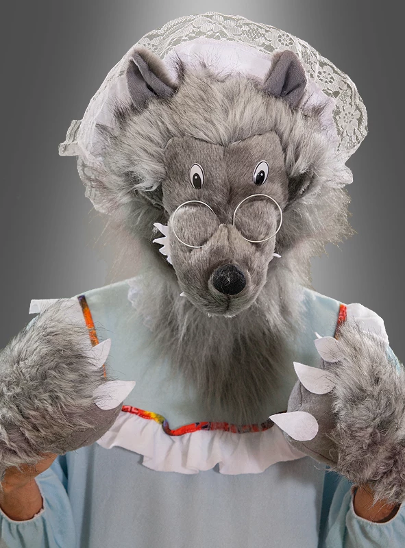 Großmutter Kostüm Wolf Blau Herrenkostüm 4 Großmutter Kostüm Wolf Blau Herrenkostüm – Bild 4