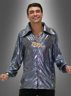 Funkelndes Kostüm Discohemd