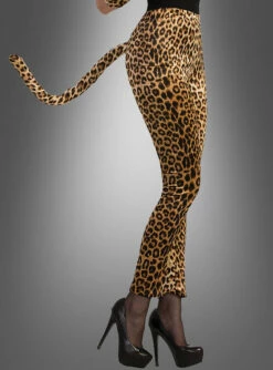 Leoparden Leggings Mit Schwanz