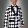 Sakko Mit Schachbrett Muster Schwarz-weiß