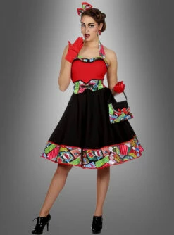 Comic Kostüm Damen Pop Art Jenny -KostümKult Verkäufe 60er jahre popart kleid 50er 66f76700ab 3
