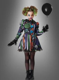 Neon Albtraum Clownkostüm Mädchen