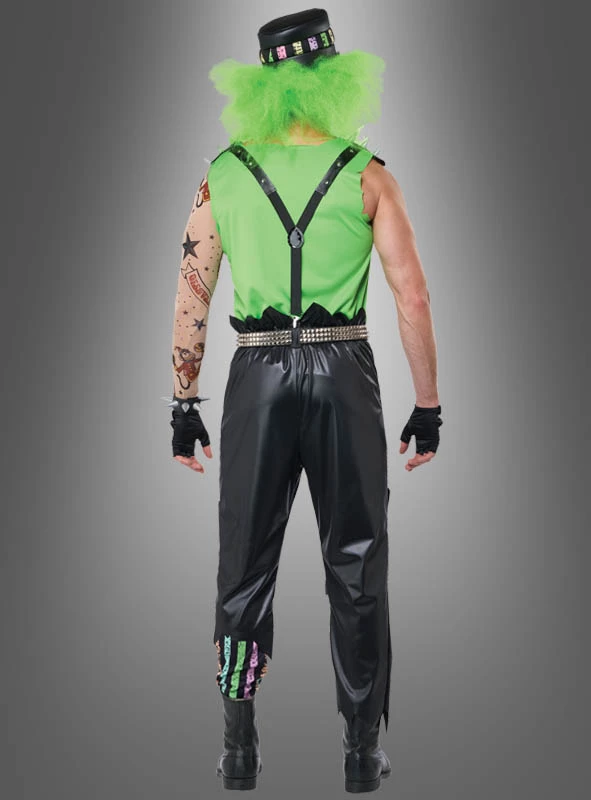 Verrückter Clown Nick Neon Kostüm Herren 2 Verrückter Clown Nick Neon Kostüm Herren – Bild 2