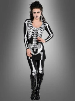 Skelettanzug Damen 2-teilig