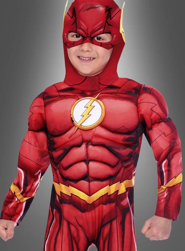 Flash Kostüm Mit Muskeln Für Kinder 2 Flash Kostüm Mit Muskeln Für Kinder – Bild 2