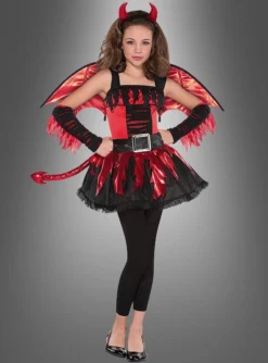 Teufelin Kinderkostüm Komplett Mit Zubehör