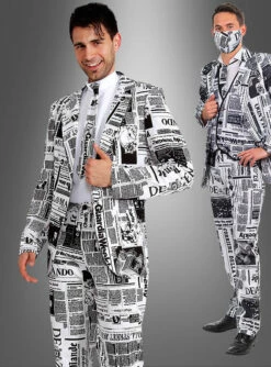 Bedruckter Anzug Zeitung