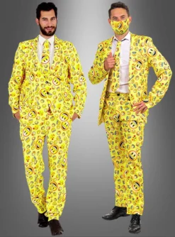Witziger Emoticon Herrenanzug Gelb