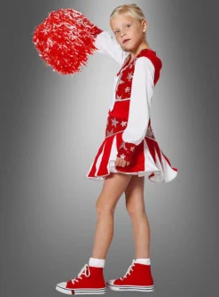Cheerleader Kostüm Für Mädchen -KostümKult Verkäufe cheerleader kinderkostuem rot 0abbd5a5ab 3