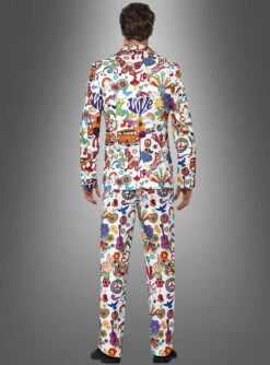 Bunter Anzug Hippie Style 3-teilig -KostümKult Verkäufe flower power anzug mit krawatte 89cbeffa11 3