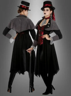 Vampir Gothic Mantel Lady Demona -KostümKult Verkäufe gothic steampunk vampirmantel frauen karneval c8a1d72028 3
