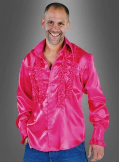 Doppelreihiges Rüschenhemd Waschbar 70er -KostümKult Verkäufe herrenhemd mit rueschen 98cb510288 3