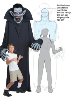 Gigantisches Vampir Kostüm Oder Deko Ca. 240 Cm -KostümKult Verkäufe herrenkostuem vampir gigantisch e8870cb919 3