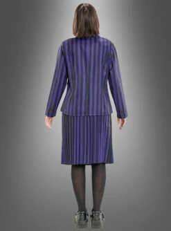 Wednesday Damen Schuluniform Schwarz Lila -KostümKult Verkäufe lila gestreiftes wednesday kostuem original lizenz netflix 9c8bec3dc5 3