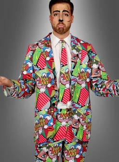Pop Art Anzug Für Herren -KostümKult Verkäufe pop art anzug 3 teilig mit krawatte b0522be1c8 3