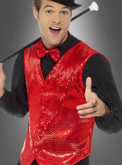 Weste Mit Pailletten Rot -KostümKult Verkäufe rote weste pailletten herren f12875f030 3