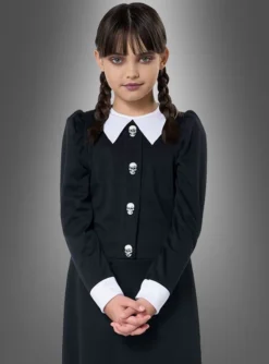 Dunkles Gothic Mädchen Kostüm -KostümKult Verkäufe schwarz weisses halloween gothic kinderkostuem 9315f082c1 3